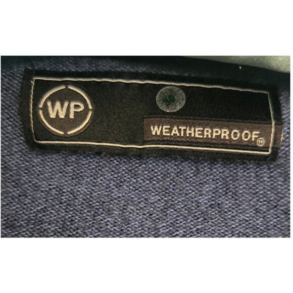 Vintage Navy Weatherproof Men's Button-Down Cardigan Size Large - Picture 5 of 8
